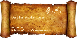 Galle Azálea névjegykártya